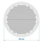 Reflecteur blanc 58 mm autocollant avec plaque de base x5 pieces