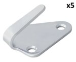 Crochet de corde en metal 40x45mm courbe x5 pieces