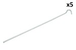 Piquet de tente 30cm metal avec oeil ouvert x5 pieces