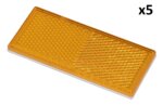 Reflecteur orange 82x36mm autocollant x5 pieces