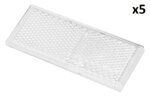 Reflecteur blanc 82x36mm autocollant x5 pieces