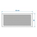 Reflecteur blanc 82x36mm autocollant x5 pieces