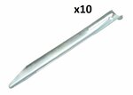 Piquet de tente 22cm metal demi-rond x10 pieces