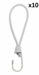 Tendeur elastique blanc avec crochet x10 pieces