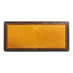 Reflecteur orange 85x39mm autocollant avec plaque de base x10 pieces