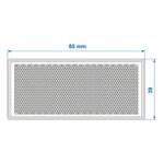 Reflecteur blanc 85x39mm autocollant avec plaque de base x10 pieces