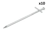 Piquet metallique 17 cm avec tige transversale soudee x10 pieces