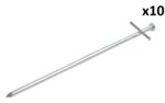 Piquet metallique 23 cm avec tige transversale soudee x10 pieces
