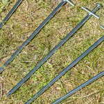 Piquet metallique 23 cm avec tige transversale soudee x10 pieces