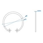 Circlip diametre 72 mm x10 pieces