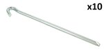 Piquet de roche 23 cm metal triangulaire x10 pieces