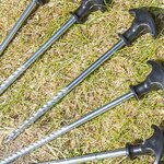 Piquet de tente 20,5 cm en acier galvanise a visser x10 pieces