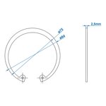 Circlip diametre 80 mm x10 pieces