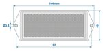 Reflecteur rouge 104x40mm a visser x10 pieces