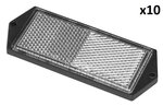 Reflecteur blanc 104x40mm fixation par vis x10 pieces