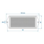 Reflecteur orange 104x40mm fixation par vis x10 pieces
