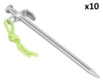 Piquet de tente 20 cm en acier galvanise avec crochet en L Heavy Duty x10 pieces
