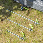 Piquet de tente 20 cm en acier galvanise avec crochet en L Heavy Duty x10 pieces