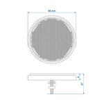 Reflecteur blanc 60 mm avec boulon 5 x10 pieces