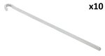 Goupille de roche 30cm carre en metal x10 pieces