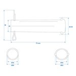 Axe pour roue jockey 35 mm x10 pieces