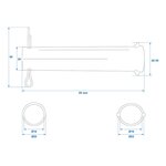 Axe pour roue jockey 60 mm x10 pieces