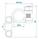 Borne de batterie (-) standard x5 pieces