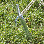 Piquet de tente 25 cm en metal avec crochet x10 pieces