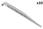 Piquet de tente 18,5cm aluminium strie x10 pieces