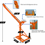 Grue de chantier 500kg 25m electrique 230V Rotation a 360°
