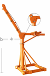 Grue de chantier 500kg 25m electrique 230V Rotation a 360°