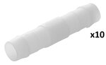 Raccord droit pour tuyau 12 mm x10 pieces