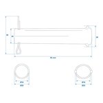 Axe pour roue jockey 48 mm x10 pieces