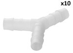 Raccord en Y pour tuyau 8 mm x10 pieces