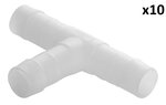 Raccord en T pour tuyau 12 mm x10 pieces
