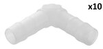 Raccord coude pour tuyau 8 mm x10 pieces