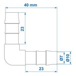 Raccord coude 10 mm x10 pieces