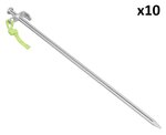 Piquet rocheux 40 cm en acier galvanise avec crochet en L – Lot de 10 pieces