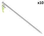 Piquet de tente 40 cm en acier galvanise avec crochet en P Heavy Duty x10 pieces