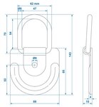 Anneau d’arrimage 89 x 85 mm x10 pieces