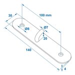 Contre-piece pour fermoir rond x5 pieces