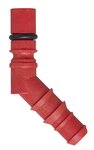 Raccord de tuyau avec joint torique pour tuyaux 10/12 mm rouge x5 pieces