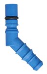 Raccord de tuyau avec joint torique pour tuyaux 10/12 mm bleu x5 pieces