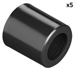 Reducteur de tuyau d’evacuation Ø28 mm vers Ø17 mm PE noir x5 pieces