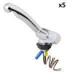Robinet eau froide Keramik Style 12V diametre 33 mm chrome x5 pieces