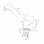 Mitigeur Keramik Style 12V diametre 33 mm chrome x5 pieces