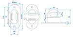Fermeture rotative en plastique pour œillet ovale x4 pieces