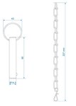 Goupille de verrouillage avec chaine diametre 14,3 mm