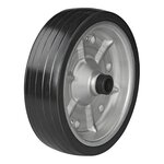 Bande de roue jockey avec grande jante metallique et pneu en caoutchouc 220 x 65 mm, 500 kg