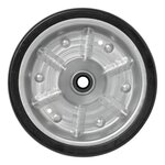 Bande de roue jockey avec grande jante metallique et pneu en caoutchouc 220 x 65 mm, 500 kg